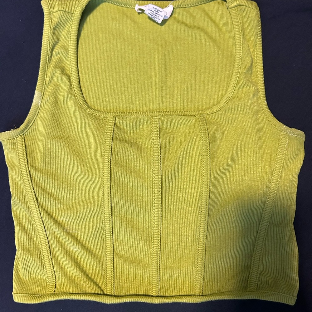 Vibrant Lime Ribbed Tank Top